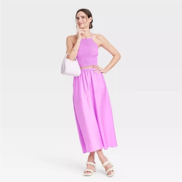 A NEW DAY Maxi A-Line Slip Skirt Purple - Picture 1 of 2